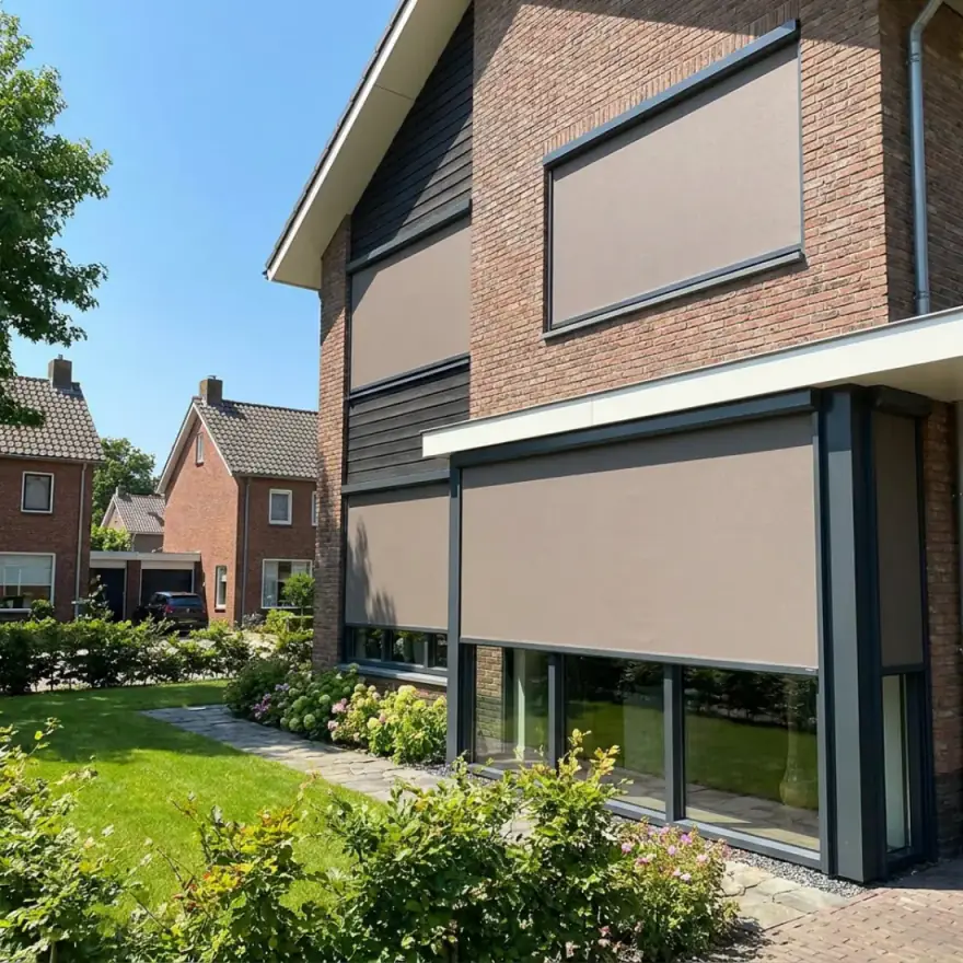 Screens voor de ramen van een woonhuis
